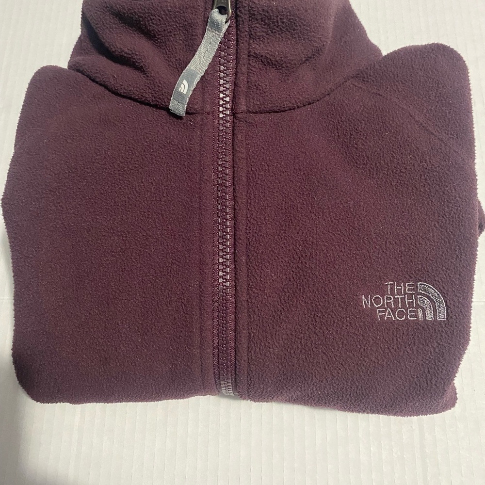 The North Face Purple Ski Jacket with Fleece Material and High Collar - Picture 11 of 15